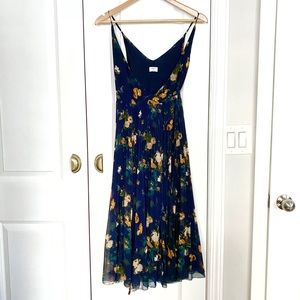 Aritzia Beaune Navy/floral Dress